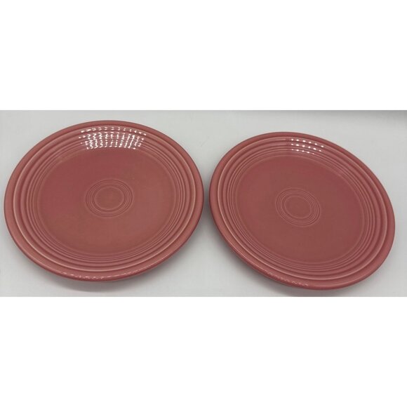 set of 2 SALAD PLATE peony pink NEW FIESTA 7 1/4" - Picture 1 of 3